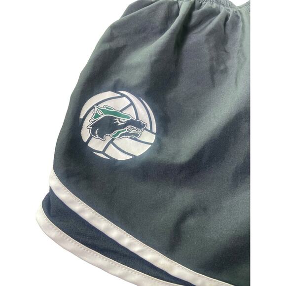 Nike Dri Fit Athletic Shorts Teens Medium Black With‎ White Stripe Volleyball - Picture 6 of 11